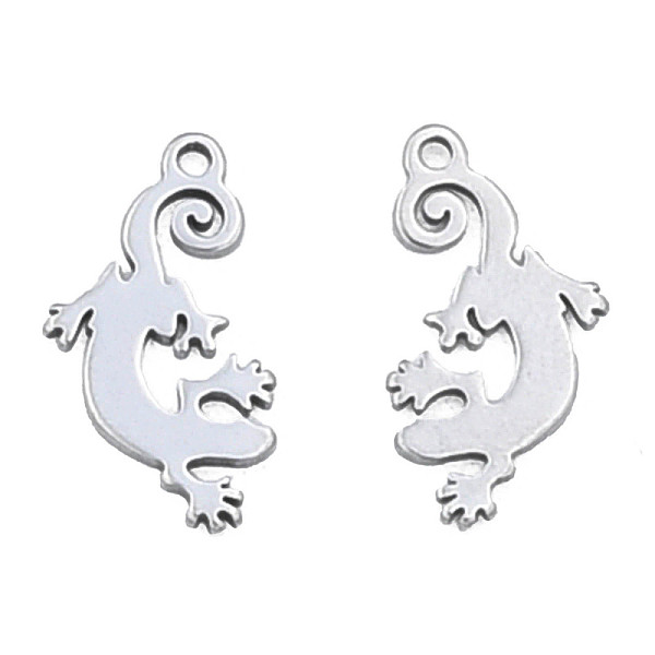 

PandaHall 201 Stainless Steel Pendants, Halloween Style, Gecko, Stainless Steel Color, 15.5x8x1mm, Hole: 1.2mm 201 Stainless Steel Other...