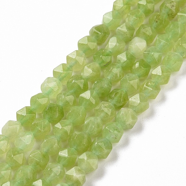 

PandaHall Natural Quartz Beads Strands, Faceted Polygon, Dyed & Heated, Yellow Green, 7.5~8x8x8mm, Hole: 1.2mm, about 48pcs/strand, 15.35...
