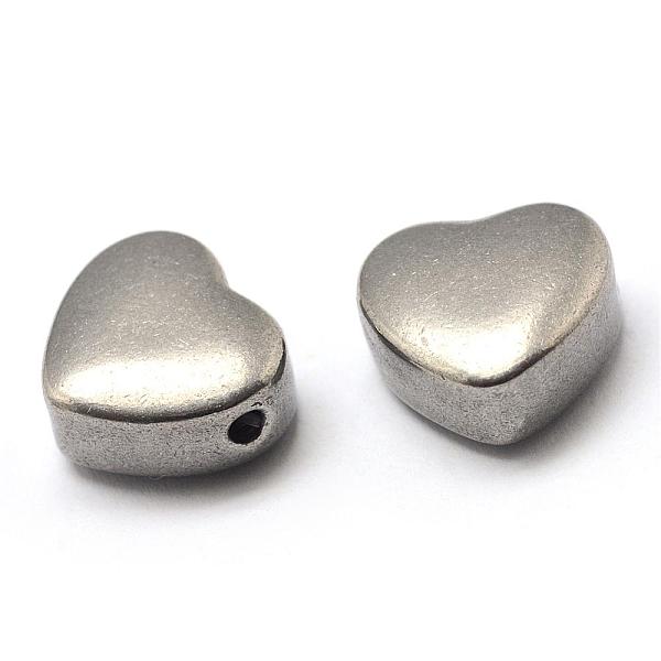 

PandaHall 304 Stainless Steel Beads, Heart, Stainless Steel Color, 10x11.5x5.5mm, Hole: 1.5mm 304 Stainless Steel Heart