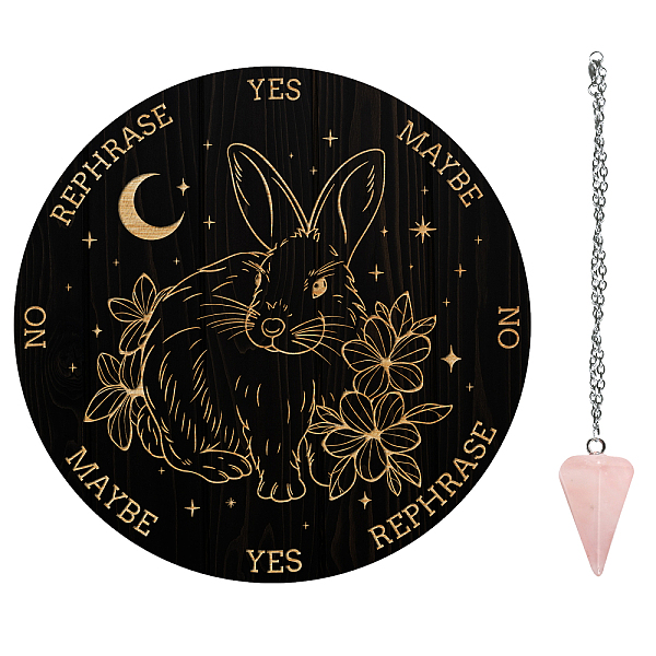 

PandaHall AHADEMAKER 1Pc Cone/Spike/Pendulum Natural Rose Quartz Stone Pendants, 1Pc 304 Stainless Steel Cable Chain Necklaces, 1Pc PVC...