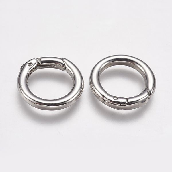 

PandaHall 304 Stainless Steel Spring Gate Rings, O Rings, Ring, Stainless Steel Color, 9 Gauge, 17.5x3mm, Inner Diameter: 12mm 304 Stainless...