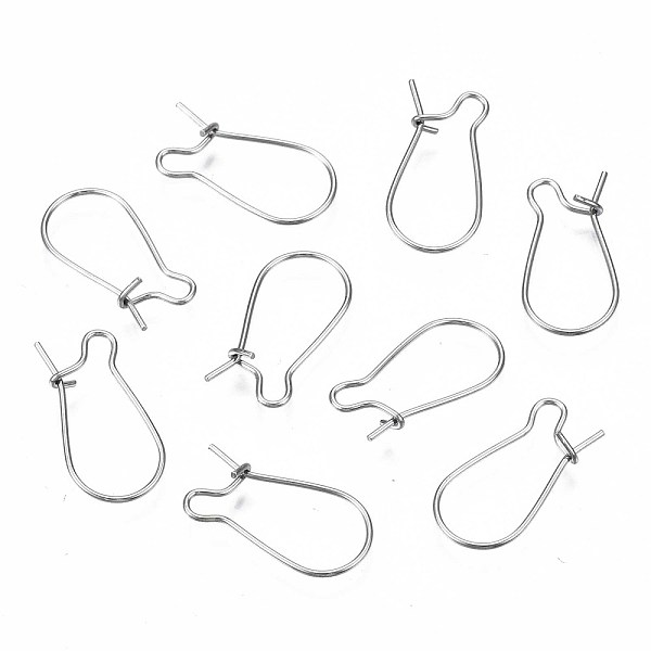 

PandaHall 304 Stainless Steel Hoop Earring Findings, Kidney Ear Wire, Rings, Stainless Steel Color, 18.5x9.5x0.6mm, Pin: 0.6mm 304 Stainless...