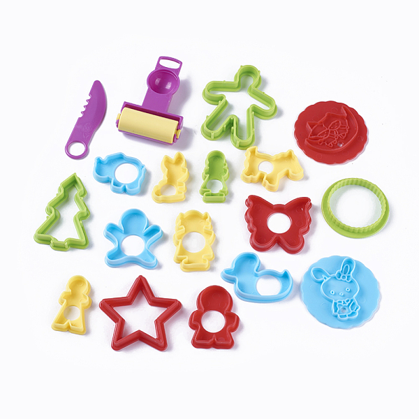

PandaHall Mixed Plastic Plasticine Tools, Clay Dough Cutters, Moulds, Modelling Tools, Modeling Clay Toys For Children, Random Single Color..., Multicolor