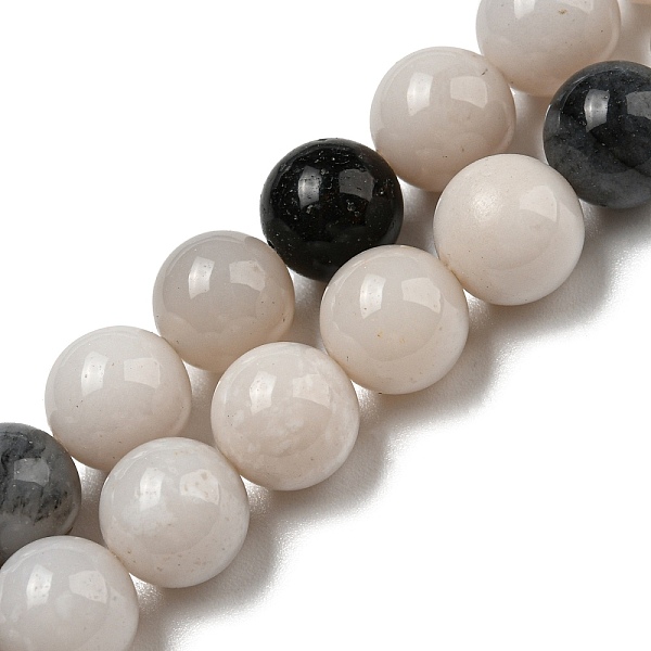 

PandaHall Natural Agate Beads Strands, Round, White and Black, 8mm, Hole: 0.7mm, about 48~49pcs/strand, 15.51~15.83''(39.4~40.2cm) Natural...
