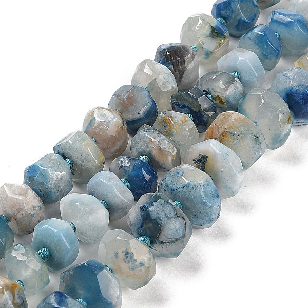 

PandaHall Natural Cherry Blossom Agate Beads Strands, Dyed & Heated, Flat Round, Dodger Blue, 15x10x9.5mm, Hole: 2mm, about 36pcs/strand...