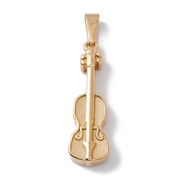 

PandaHall Vacuum Plating 304 Stainless Steel Pendants, Musical Instrument Charm, Violin, Golden, 40.5x12.5x6.5mm, Hole: 9x4mm 304 Stainless...