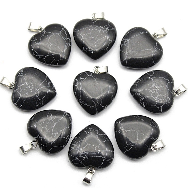 

PandaHall Synthetic Gemstone Pendant, Heart-Shaped, 20mm Synthetic Gemstone Heart