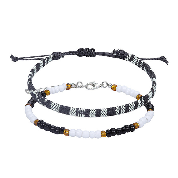 

PandaHall Rice Bead Woven Bracelet Fibre