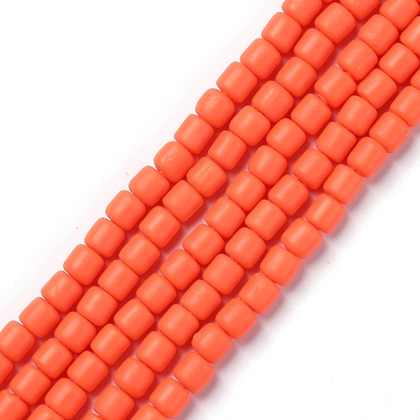 

PandaHall Handmade Polymer Clay Bead Strands, Column, Tomato, 6.5x6mm, Hole: 1.2mm, about 61pcs/strand, 15.75 inch(40cm) Polymer Clay Column..., Red