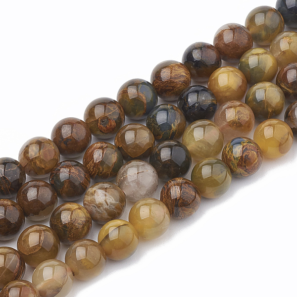 

PandaHall Natural Pietersite Beads Strands, Dyed, Round, 6~7mm, Hole: 1mm, about 60~67pcs/strand, 15.7 inch Pietersite Round