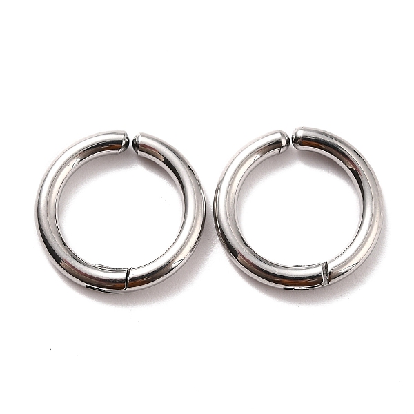 

PandaHall 304 Stainless Steel Clip-on Earrings, Hypoallergenic Earrings, Ring, Stainless Steel Color, 17.5x2.5mm 304 Stainless Steel