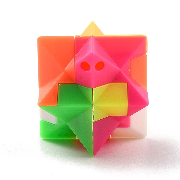 

PandaHall Plastic Pendants, Bubble Popper Fidget Toy, Stress Anxiety Relief Toys, Puzzle Block Pendant, Polygon, Colorful, 41x30x41mm, Hole...