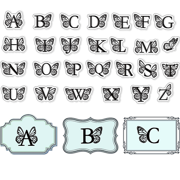 

PandaHall PVC Plastic Stamps, for DIY Scrapbooking, Photo Album Decorative, Cards Making, Stamp Sheets, Letter Pattern, 16x11x0.3cm Plastic...