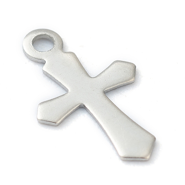 

PandaHall 304 Stainless Steel Tiny Cross Charms, Laser Cut, Stainless Steel Color, 11.5x7x0.5mm, Hole: 1mm 304 Stainless Steel Cross
