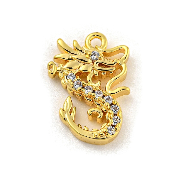 

PandaHall Brass Micro Pave Clear Cubic Zirconia Pendants, Real 18K Gold Plated, 12.5x8.5x2.5mm, Hole: 1mm Brass+Cubic Zirconia Clear