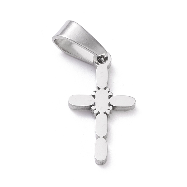 

PandaHall 304 Stainless Steel Pendants, Laser Cut, Cross, Stainless Steel Color, 19x10x1.5mm, Hole: 3.5x7mm 304 Stainless Steel Cross