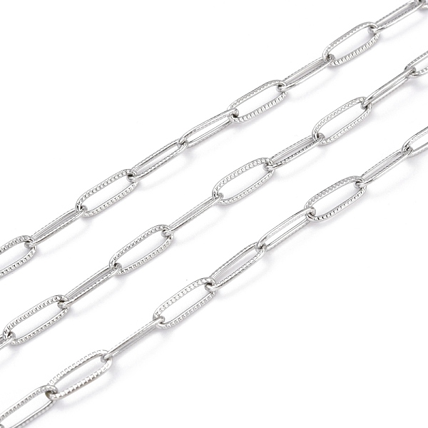 

PandaHall 304 Stainless Steel Paperclip Chains, with Spool, Soldered, Stainless Steel Color, 12x4.5x1mm, 10.93 yards(10m)/roll 304 Stainless...