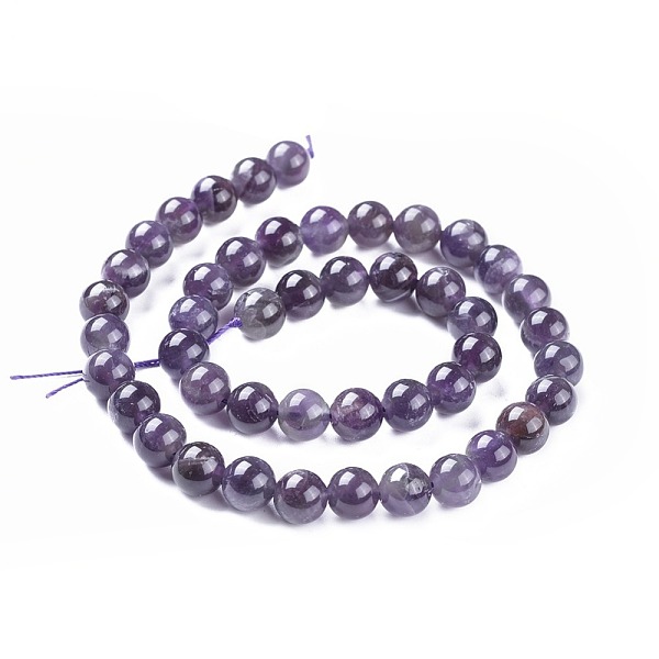 Natural Amethyst Round Bead Strands