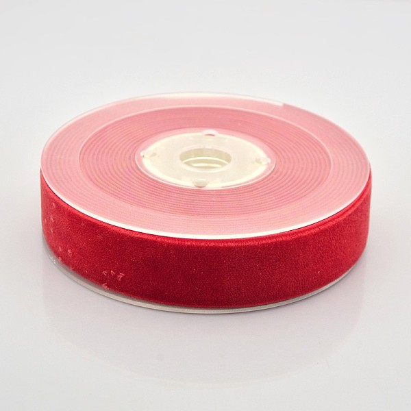 

PandaHall Polyester Velvet Ribbon for Gift Packing and Festival Decoration, Red, 7/8 inch(23mm), about 25yards/roll(22.86m/roll) Velvet None...