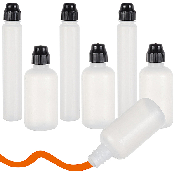 PandaHall OLYCRAFT 6Pcs 2 Size Empty Marker Bottles Refillable Graffiti Markers Bottle Empty Acrylic Permanent Marker Refillable Paint...