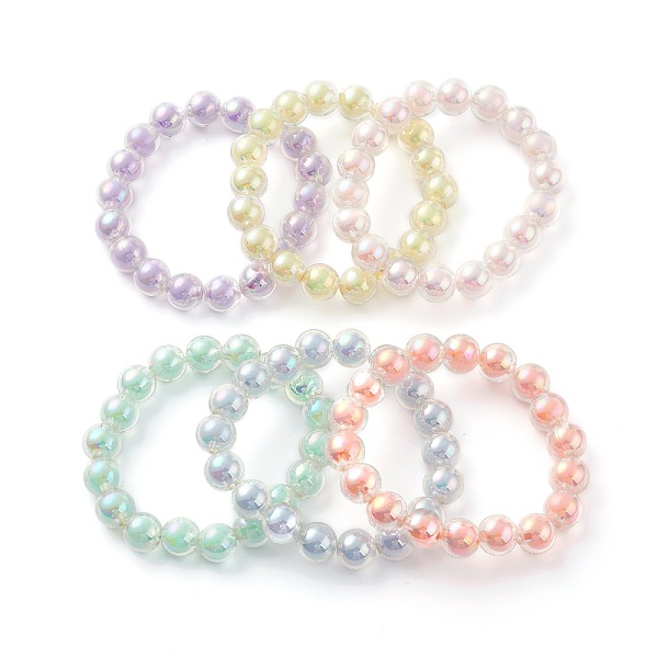 

PandaHall Transparent Acrylic Beads Stretch Bracelet for Kids, Bead in Bead, Round, Mixed Color, 3/8 inch(0.95cm), Inner Diameter: 1-3/4..., Multicolor