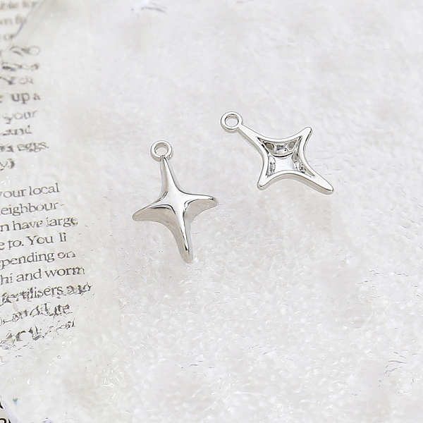 

PandaHall Alloy Pendants, Platinum, Star, 19x12mm Alloy Star