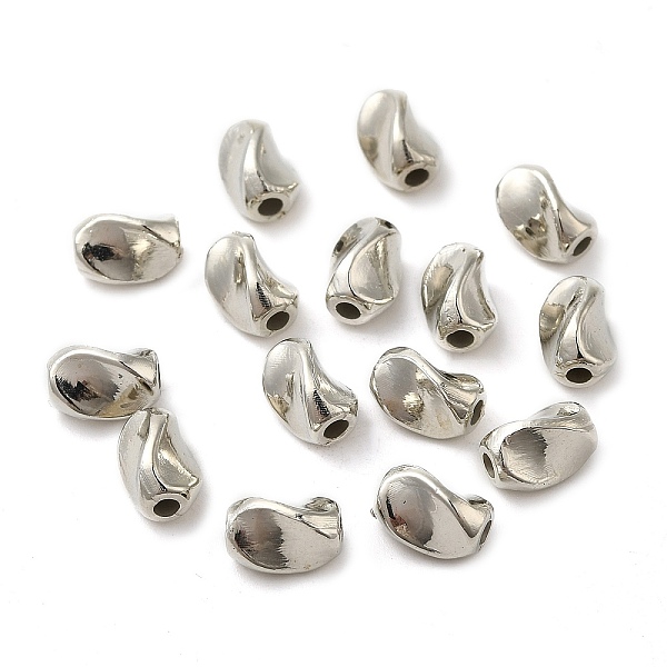 

PandaHall CCB Plastic Beads, Twist, Platinum, 8x5.5mm, Hole: 1.8mm Plastic Twist