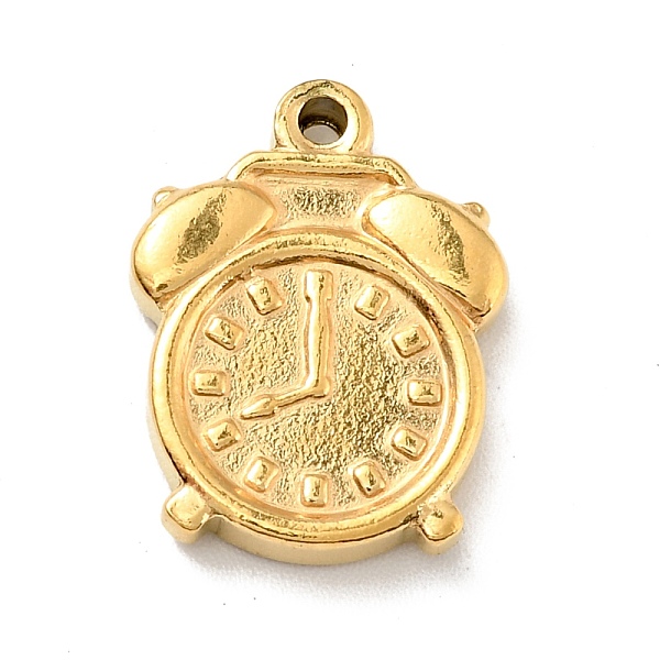 

PandaHall Vacuum Plating 201 Stainless Steel Machine Polishing Pendants, Clock, Golden, 16.5x12.5x3mm, Hole: 1.2mm 201 Stainless Steel Clock