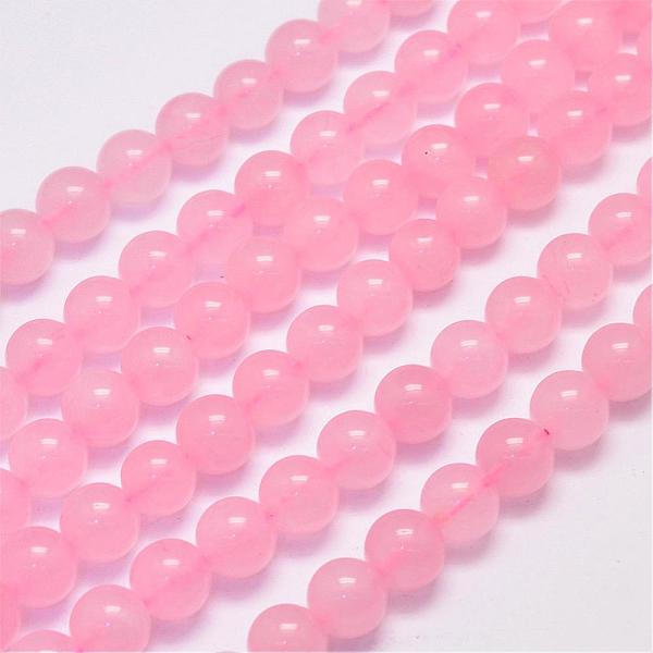 

PandaHall Natural Rose Quartz Beads Strands, Round, 10~10.5mm, Hole: 1mm, about 38pcs/strand, 15.75 inch Rose Quartz Round Pink