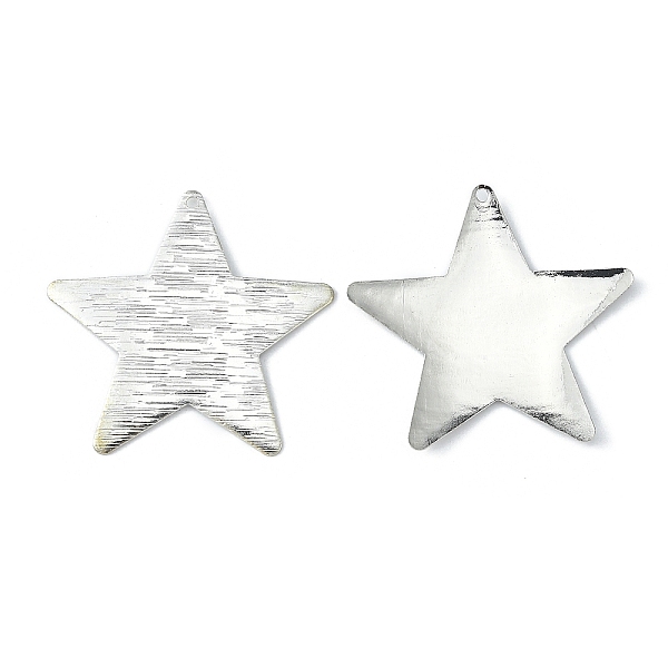 

PandaHall Brass Pendants, Earring Pendants, Star, Platinum, 36.5x38.5x1mm, Hole: 1.5mm Brass Star