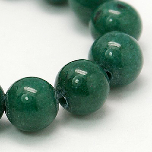 

PandaHall Natural Mashan Jade Round Beads Strands, Dyed, Green, 6mm, Hole: 1mm, about 69pcs/strand, 15.7 inch Mashan Jade Round Green