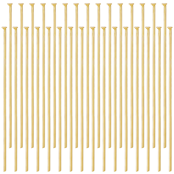 

PandaHall Beebeecraft 1 Box 200Pcs 40mm Flat Headpins 16K Gold Plated Stainless Steel Flat Head Jewelry Making Pins 21 Gauge Bendable Wire...