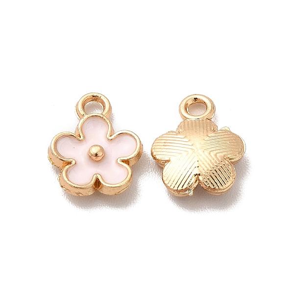 

PandaHall Alloy Enamel Pandants, Lead Free & Cadmium Free, Light Gold, Flower Charm, Lavender Blush, 10x8x2.5mm, Hole: 1.4mm Alloy+Enamel...