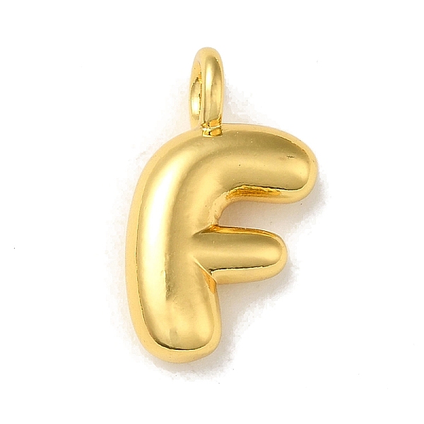 

PandaHall Brass Pendants, Real 18K Gold Plated, Letter F, 19.5x11.5x5.5mm, Hole: 3.3mm Brass Letter F