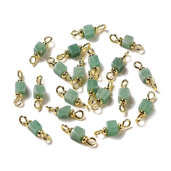 

PandaHall Natural Green Aventurine Connector Charms, Rectangle Links with Real 18K Gold Plated Brass Double Loops, 15x4x4mm, Hole: 1.4~2mm...