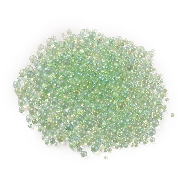 

PandaHall Glass Beads, No Hole, Round, Colors Vary in Shades, Medium Aquamarine, 0.4~3mm, 720~1000Pcs/bag Glass Round