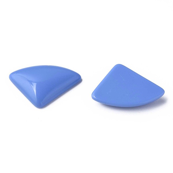 

PandaHall Opaque Acrylic Cabochons, Triangle, Cornflower Blue, 19.5x28x5mm, about 354pcs/500g Acrylic Triangle