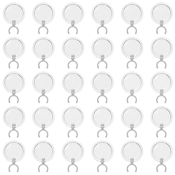 

PandaHall SUPERFINDINGS 30Pcs Polypropylene Magnifier Lens for Diamond Painting Pen, Ear Spoon, Portable Rotatable Magnifier Len Clip, Flat..., Clear