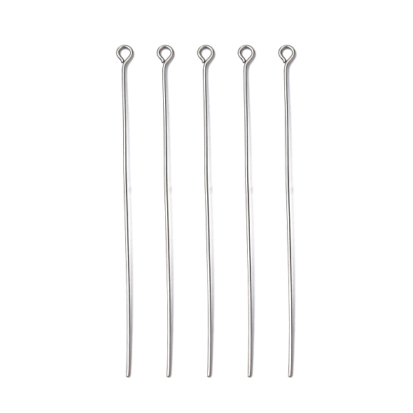 

PandaHall 304 Stainless Steel Eye Pin, Stainless Steel Color, 65x0.7mm, Hole: 2mm 304 Stainless Steel