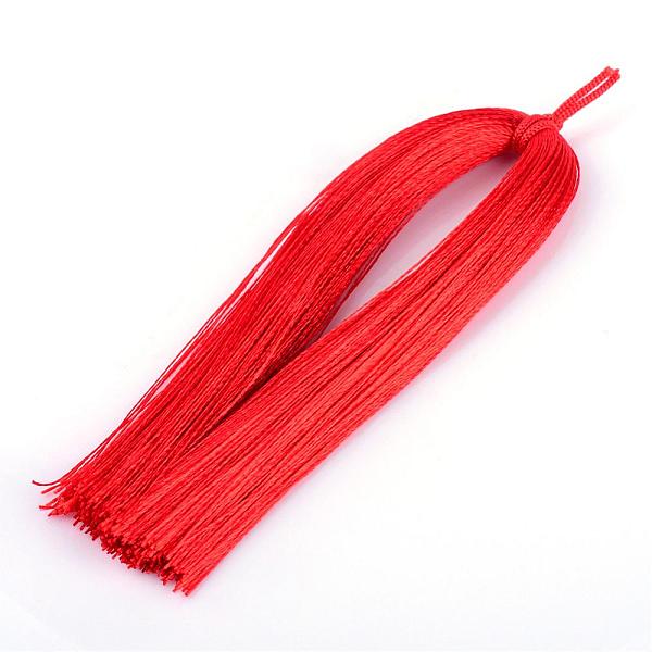 

PandaHall Nylon Tassel Decoration, Orange Red, 85x5mm Nylon Red