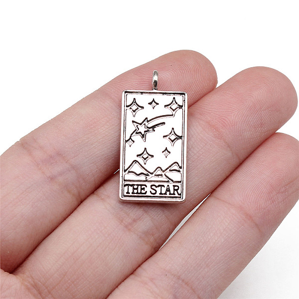 

PandaHall Tibetan Style Alloy Pendants, Rectangle with Tarot Pattern, Antique Silver, 2.6x1.3cm Alloy Rectangle