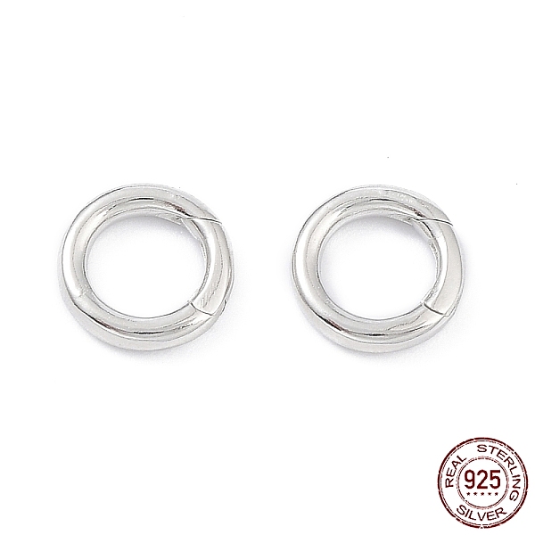 925 пружинное кольцо с родиевым покрытием из стерлингового серебра