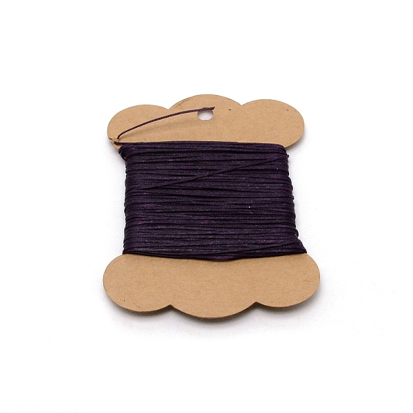 

PandaHall Wax Cord, with Craft Paper Cards, Flat, for Bracelet Making, Indigo, 1mm, about 32.81 Yards(30m)/Card Waxed Polyester Cord Flat..., Purple