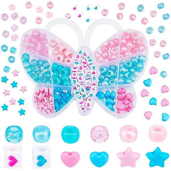 

PandaHall DIY Candy Color Beads Stretch Bracelet Making Kit, Including Transparent & Opaque Acrylic Beads, Plastic Pearlized Beads, Mixed..., Multicolor