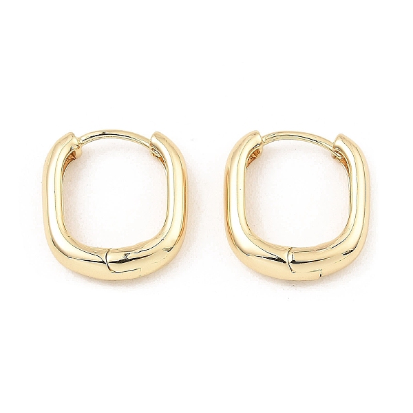 

PandaHall Brass Hoop Earrings, Oval, Light Gold, 18x16x4mm Brass