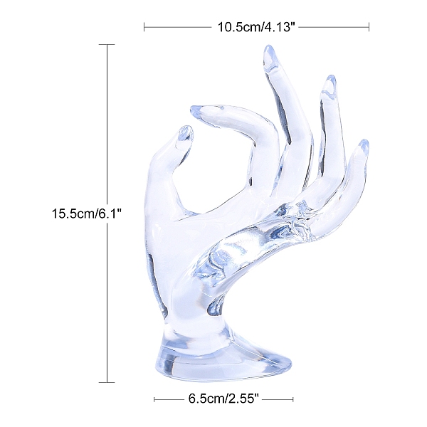 Plastic Ring Display Hand Model