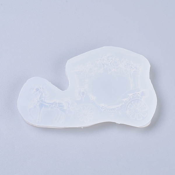 

PandaHall Silicone Molds, Resin Casting Molds, For UV Resin, Epoxy Resin Jewelry Making, Carriage, White, 85x150x13mm, Inner Diameter...