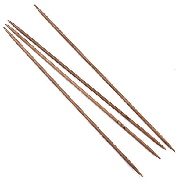 

PandaHall Bamboo Double Pointed Knitting Needles(DPNS), Peru, 250x3.75mm, 4pcs/bag Bamboo Brown