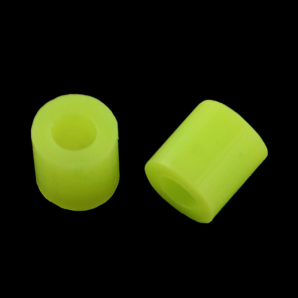 

PandaHall Melty Mini Beads Fuse Beads Refills, Tube, Green Yellow, 3~3.3x2.5~2.6mm, about 4000pcs/50g Plastic Tube Green