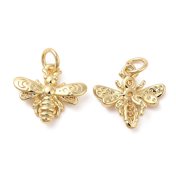 

PandaHall Rack Plating Brass Charms, with Jump Ring, Long-Lasting Plated, Cadmium Free & Lead Free, Bees Charm, Real 18K Gold Plated...